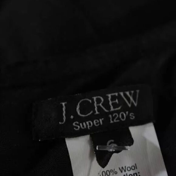 J. Crew Super 120’s NWOT Wool Pleated Sleeveless A-Line Dress in Black size 6 - Picture 6 of 7